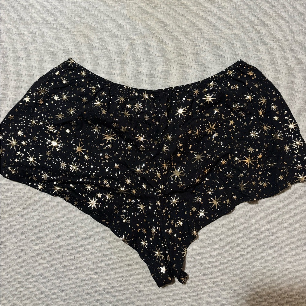 Victoria's Secret Black and Gold Star Pajama Set - Picture 3 of 3